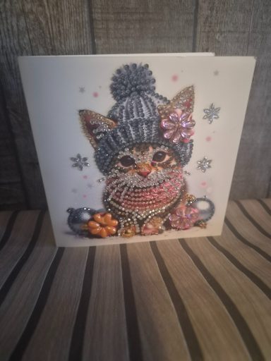 kerstkaart van een kat