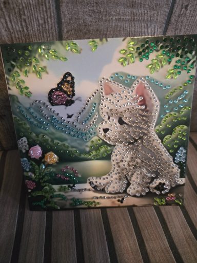 diamond painting hondje