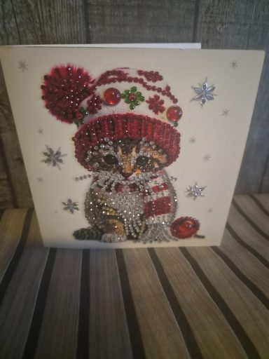 kerstkaart van een kat