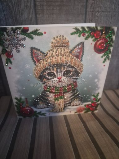 kerstkaart van een kat