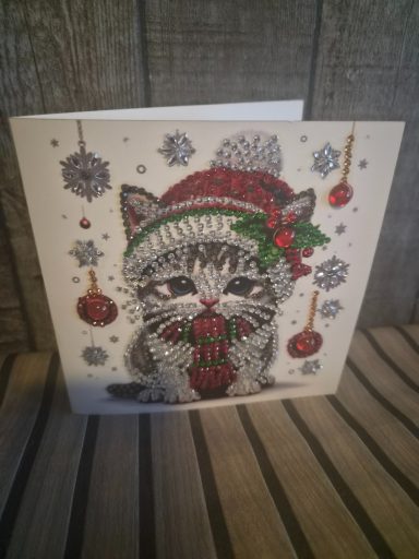 kerstkaart van een kat