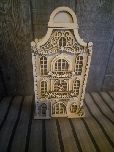 mooi houten hotel huisje kerst