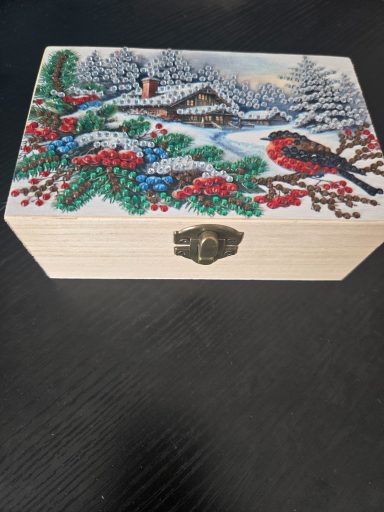 sieraden doosje winter huisje